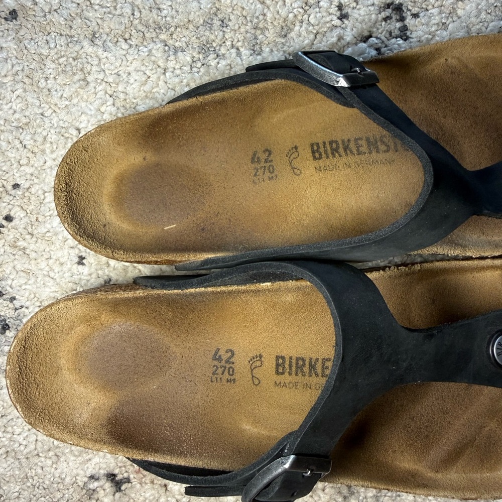 Birkenstock Black Thong Sandals with Buckle - Picture 4 of 4